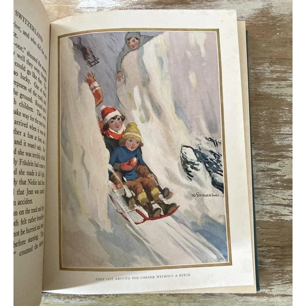 Vintage child's picture book The Brownies in Switzerland Carine Cadby 1924 illus